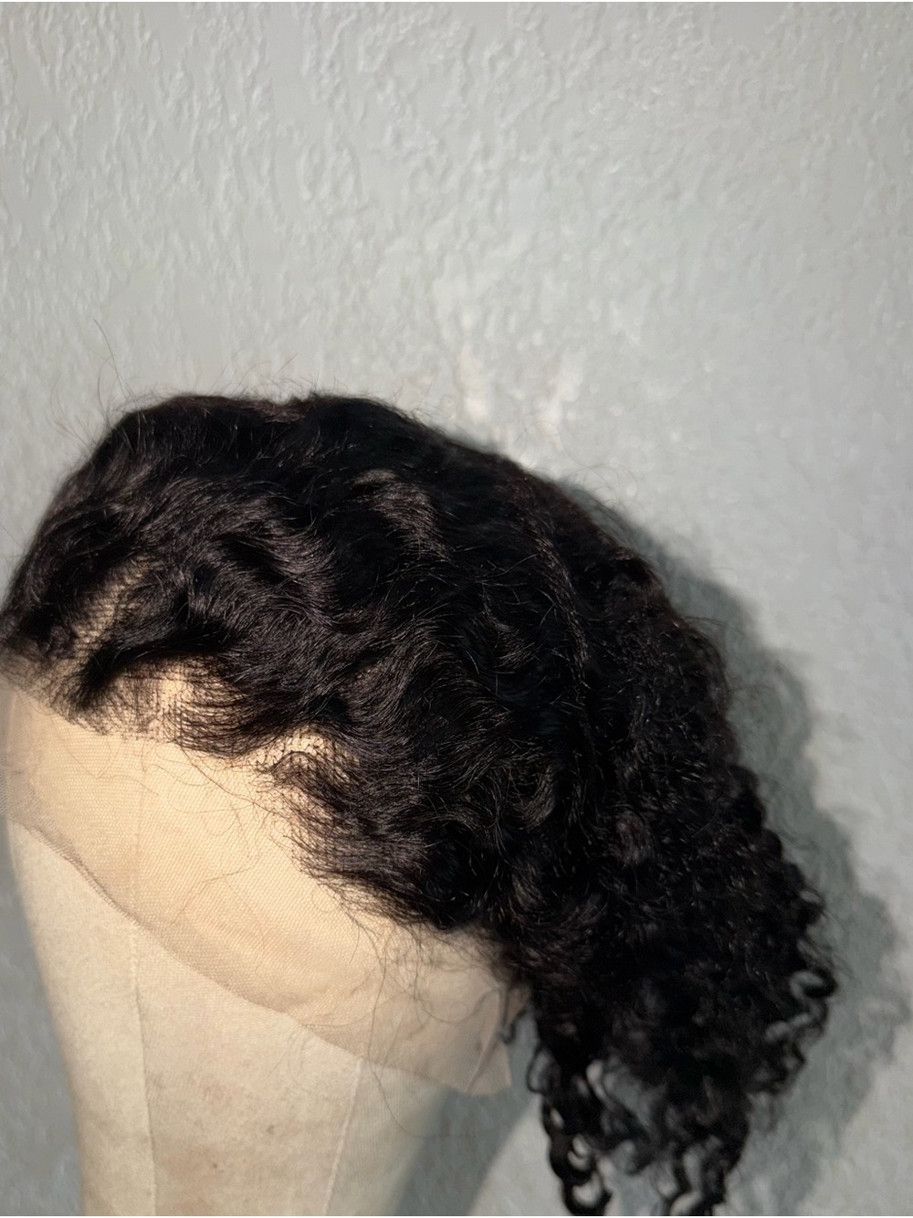 Natural Curly Lace Front Wig - Black
